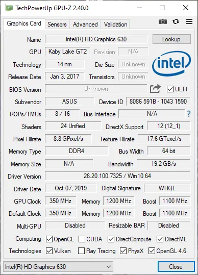 scheda grafica Intel